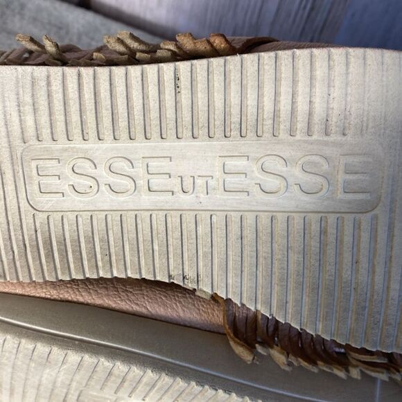 Esse ut Esse Fringe Nude Leather Sneakers Size 37 Made in Italy - Picture 11 of 11